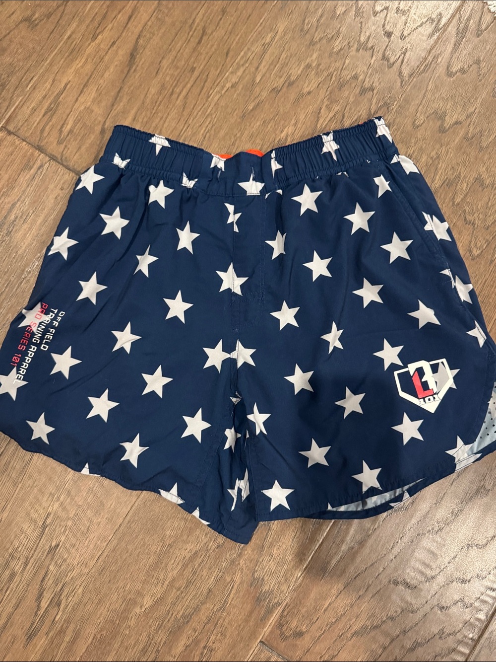 Baseball Lifestyle 101 Kids Star Print Navy Drifit Shorts